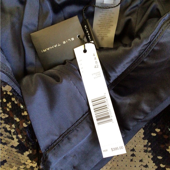 Elie Tahari Eclipse Navy Sequin Pant - Picture 8 of 16